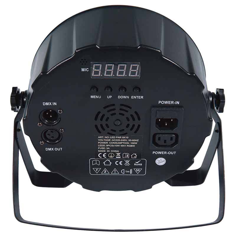 LIGHT4ME LED PAR 9X10W MKII RGBW pilot IR - obrazek 4