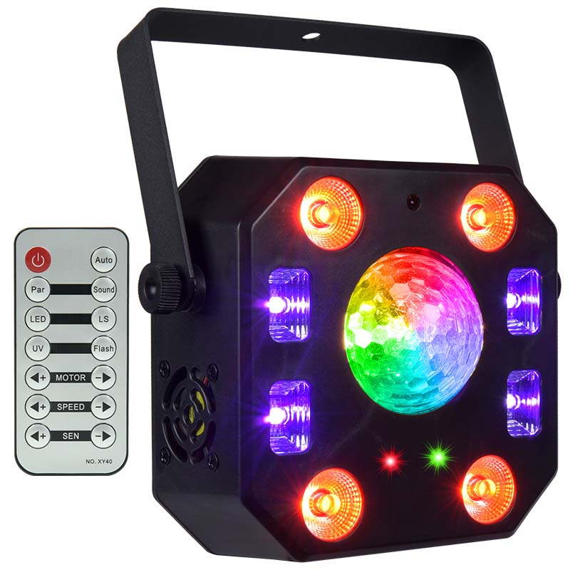 LIGHT4ME TURBO FLOWER efekt disco LED PAR UV kula - obrazek 3