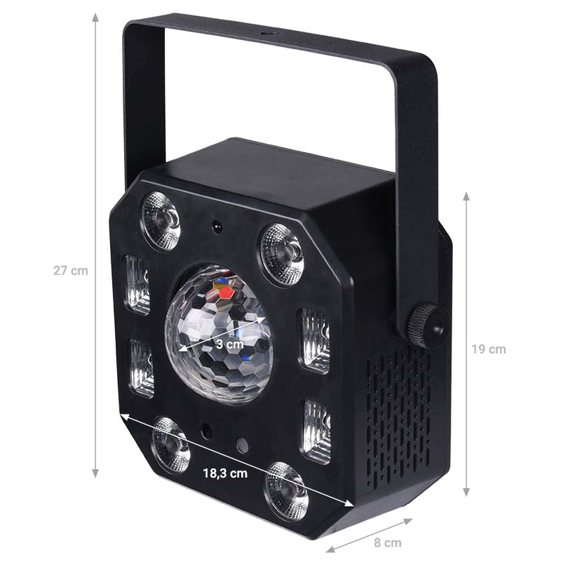 LIGHT4ME TURBO FLOWER efekt disco LED PAR UV kula - obrazek 2