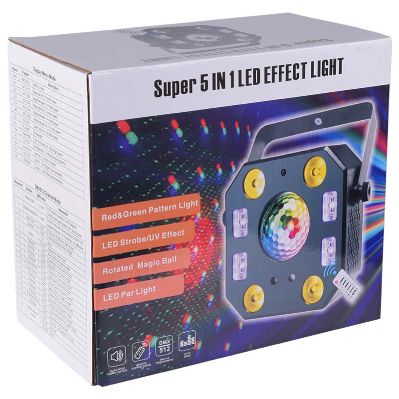 LIGHT4ME TURBO FLOWER efekt disco LED PAR UV kula - obrazek 11