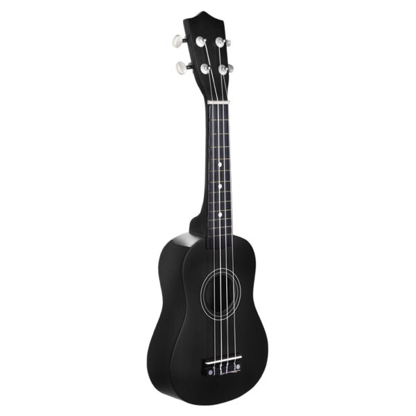 NN UK 01 BLACK ukulele sopranowe czarne pokrowiec - obrazek 2