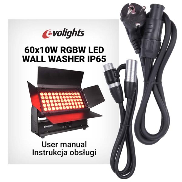 EVOLIGHTS 60x10W RGBW LED WALL WASHER naświetlacz - obrazek 3