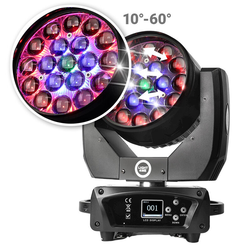 LIGHT4ME ZOOM WASH 19x15W głowica ruchoma LED RGBW - obrazek 8