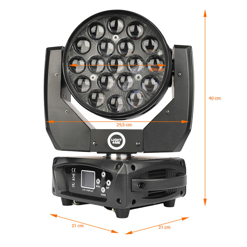 LIGHT4ME ZOOM WASH 19x15W głowica ruchoma LED RGBW - obrazek 9