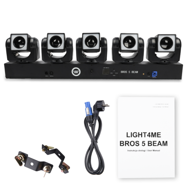 LIGHT4ME BROS 5 BEAM efekt LED 5x głowica ruchoma - obrazek 2