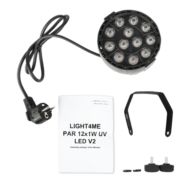 LIGHT4ME PAR 12x1W UV LED V2 reflektor ultrafiolet - obrazek 5
