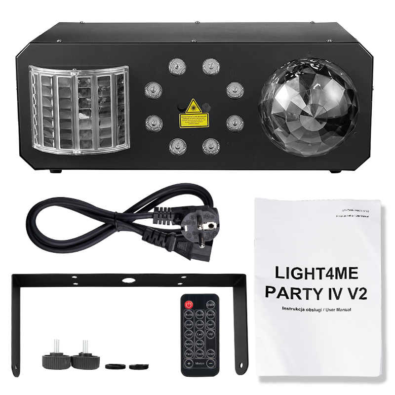 LIGHT4ME PARTY IV V2 multiefekt LED derby kula - obrazek 5