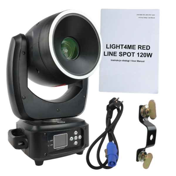 LIGHT4ME RED LINE SPOT 120W głowica ruchoma LED oś - obrazek 4
