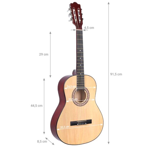 NN BD 36 gitara klasyczna 3/4 do nauki NATURAL - obrazek 12