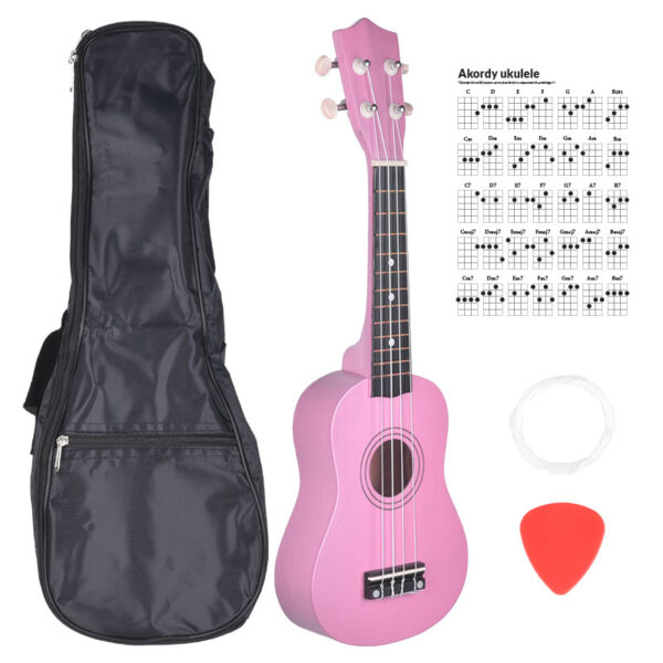 NN UK 01 PINK ukulele sopranowe różowe pokrowiec - obrazek 3