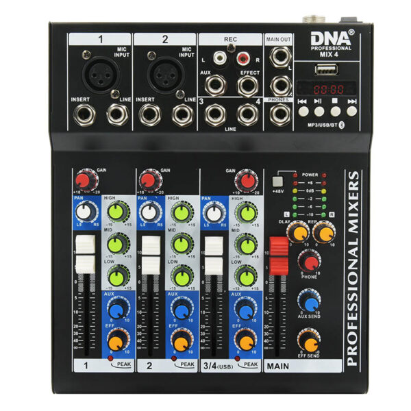 DNA MIX 4 mikser audio USB MP3 analogowy 4 kanały - obrazek 4