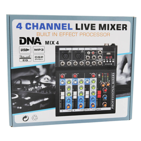 DNA MIX 4 mikser audio USB MP3 analogowy 4 kanały - obrazek 3
