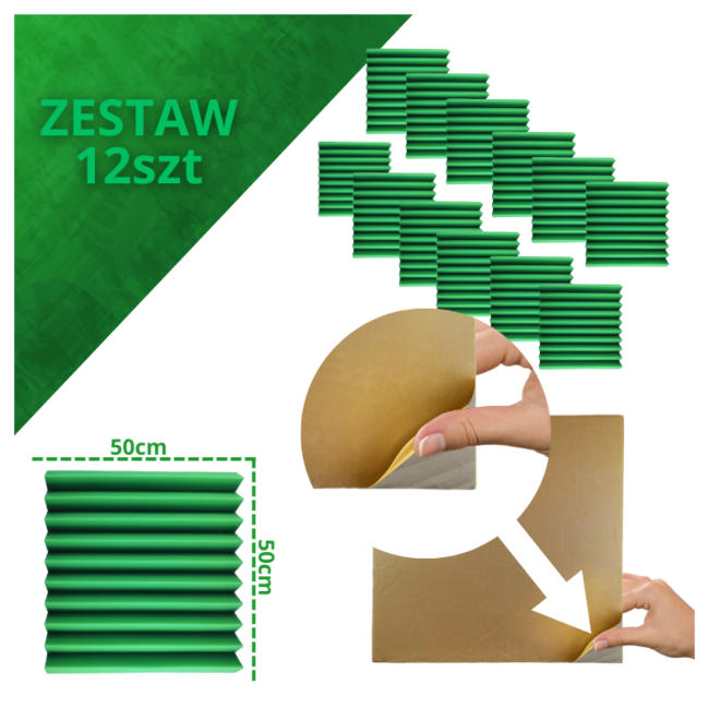 DNA AM4 GN panel akustyczny zestaw 12 szt. zielony