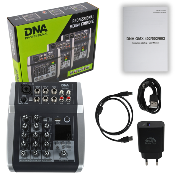 DNA QMX502 analogowy mikser dźwięku - obrazek 2