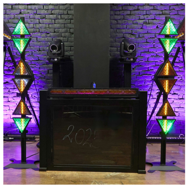 EVOLIGHTS LUMEN ONE 6x60W WW + 96x0,5W RGB LED reflektor sceniczny retro - obrazek 2