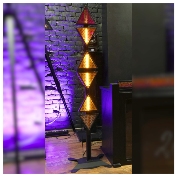 EVOLIGHTS LUMEN ONE 6x60W WW + 96x0,5W RGB LED reflektor sceniczny retro - obrazek 10