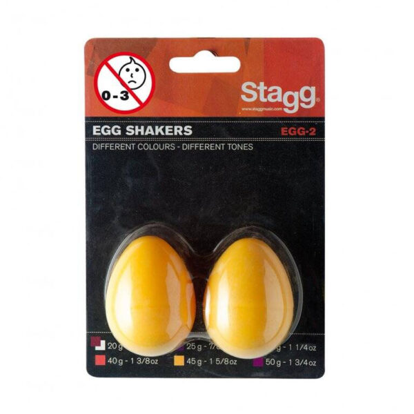 Stagg EGG 2 YW - shakery plastikowe  - 45g - obrazek 2