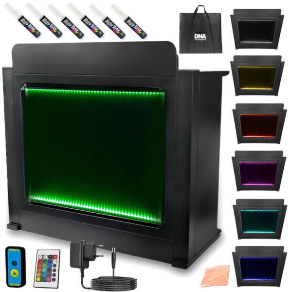 DNA DJ BOOTH XL BK stół stanowisko DJ podświetlana tablica LED RGB