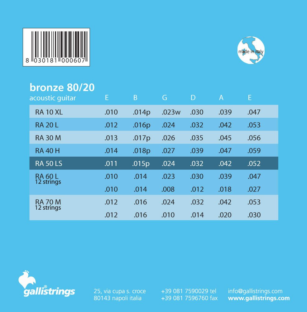 Galli RA50 Light Special - struny do gitary akustycznej - obrazek 2