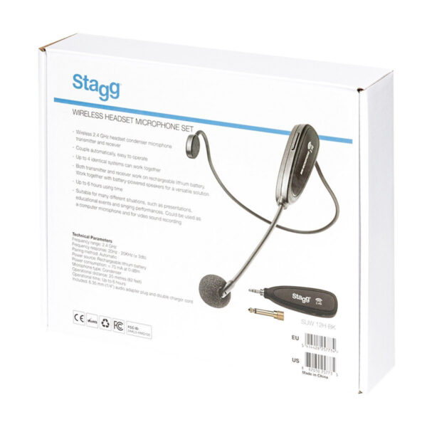 Stagg SUW 12H-BK - nagłowny system bezprzewodowy - obrazek 2
