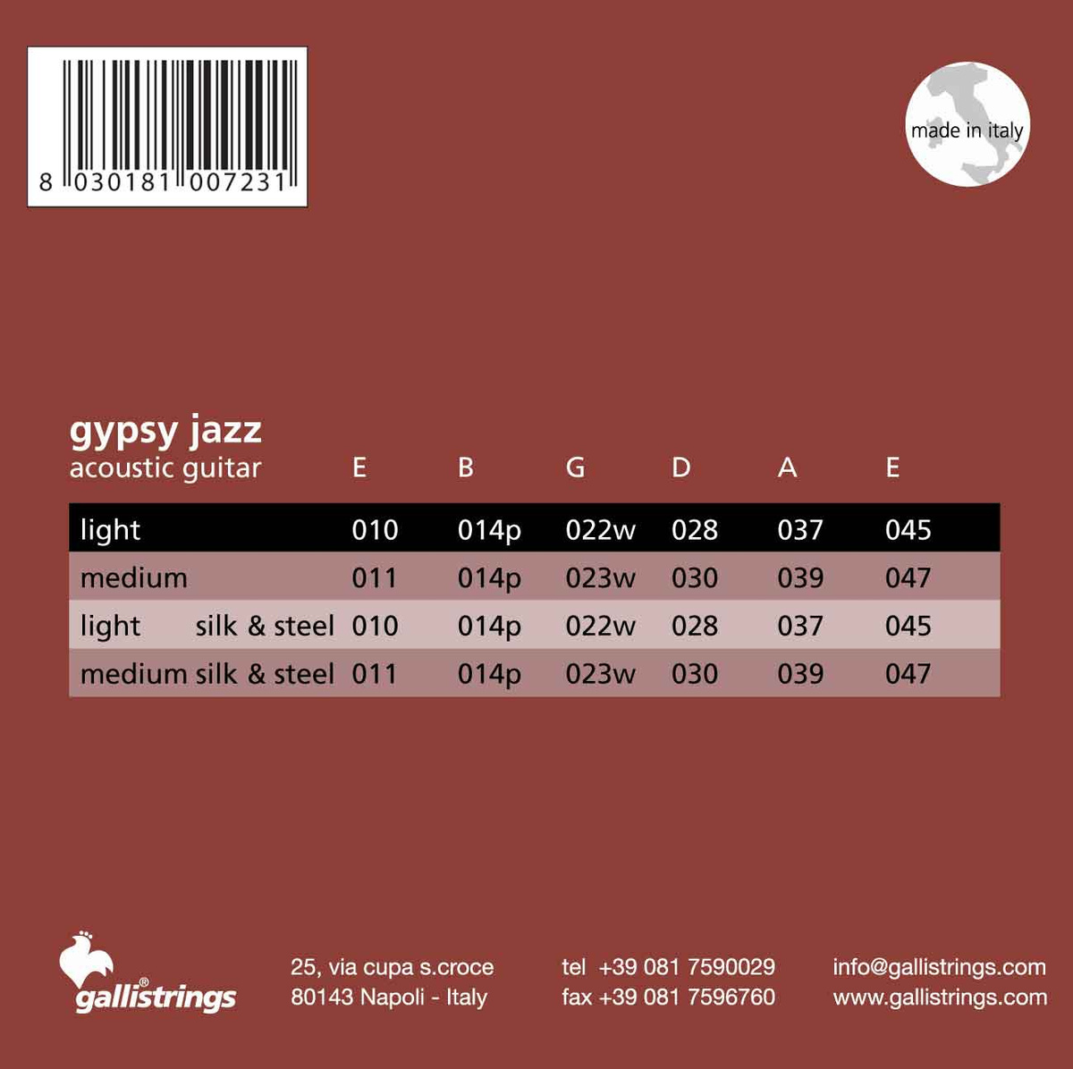 Galli GSB10BE Ball End Light - struny do gitary akustycznej - obrazek 2