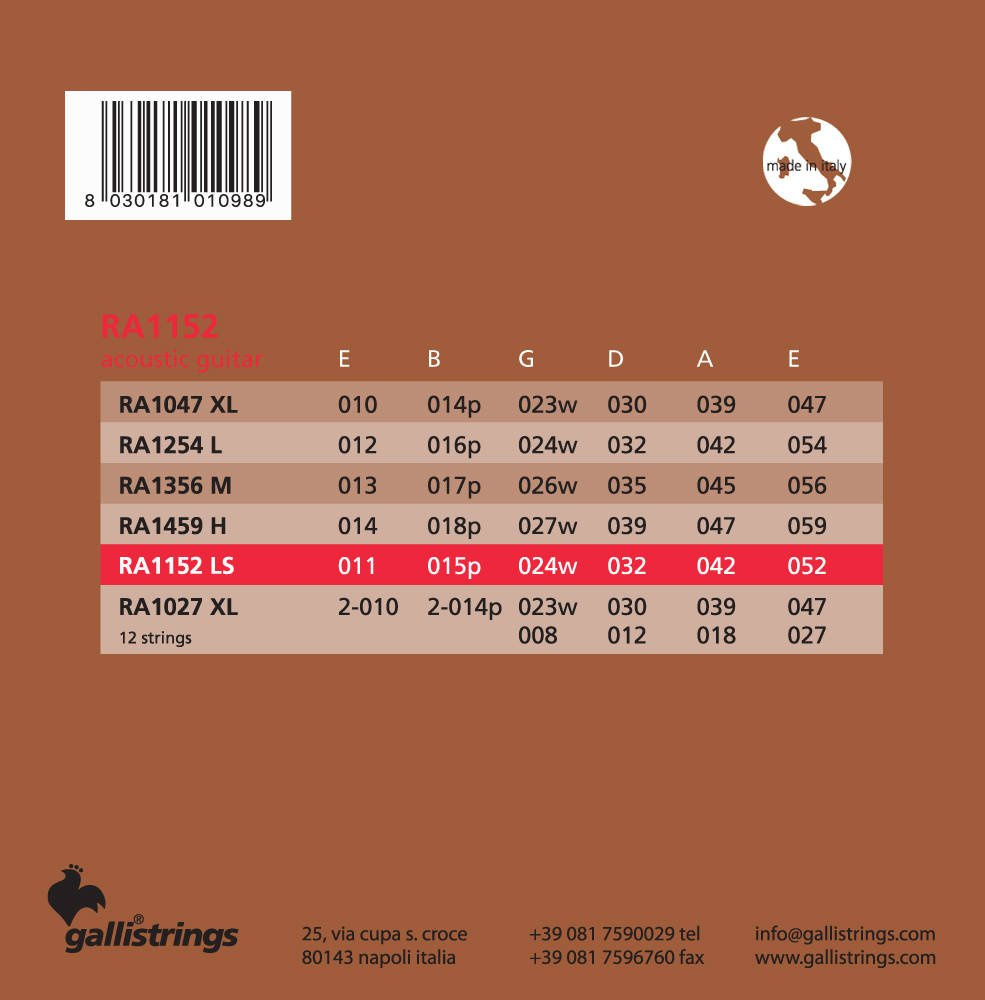 Galli RA1152 Light Special - struny do gitary akustycznej - obrazek 3