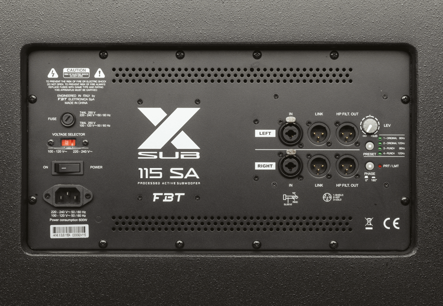 FBT X-Sub 115SA - aktywna kolumna niskotonowa - obrazek 3