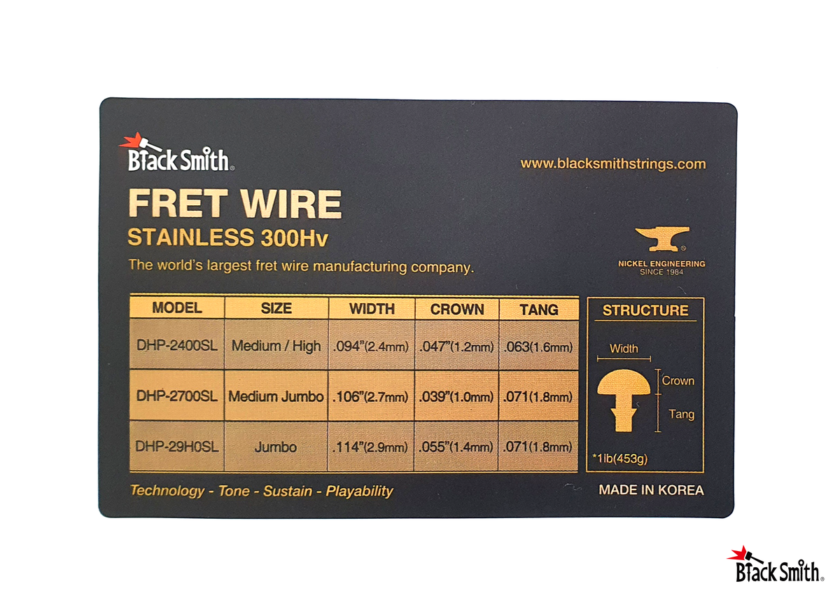 BlackSmith Fret Wire Bulk DHP-26F0L - wiązka progów do gitary elektrycznej - obrazek 2