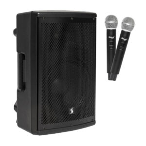 Stagg AS 12B - dwudrożna kolumna aktywna 300W UHF, wersja z akumulatorem