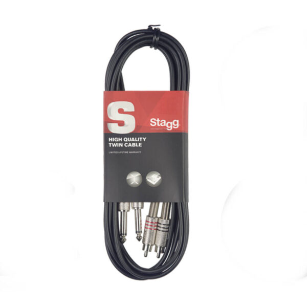 Stagg STC060PCM - podwójny kabel połączeniowy 60cm - obrazek 2