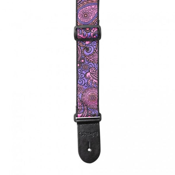 Stagg SWO-PSLY1-PNK - pasek do gitary, nylonowy - obrazek 2