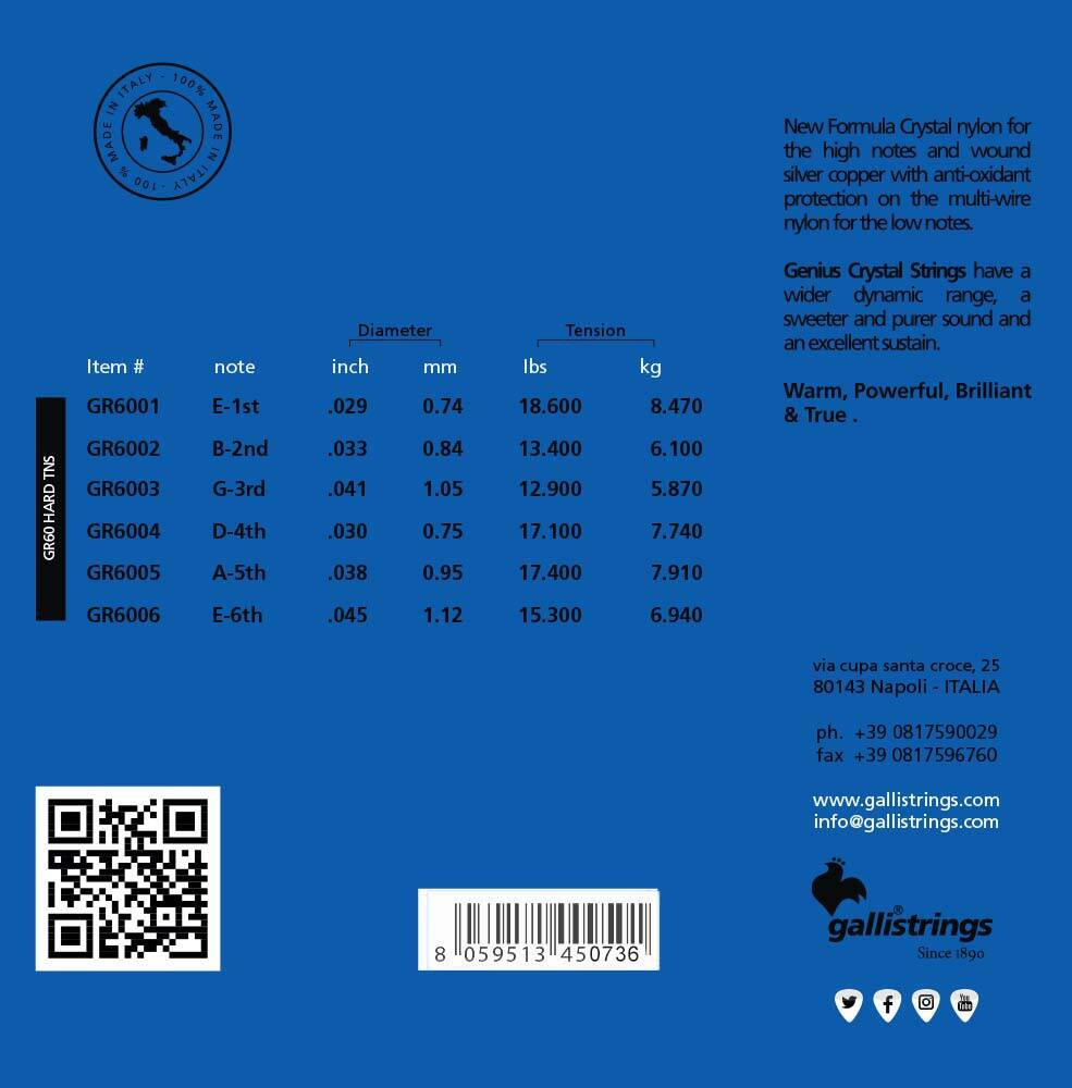Galli GR 60 - struny do gitary klasycznej - obrazek 2