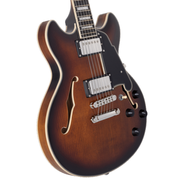 D'Angelico Premier Mini DC Brown Burst gitara elektryczna - obrazek 3