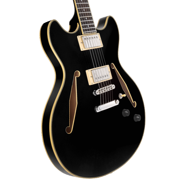 D'Angelico Excel DC Tour Solid Black - gitara elektryczna - obrazek 2