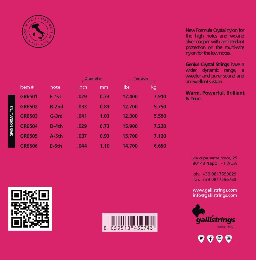 Galli GR 65 - struny do gitary klasycznej - obrazek 2