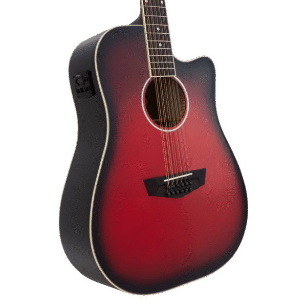 D'angelico Premier Bowery 12 LS Cherry Burst - gitara elektroakustyczna 12-strunowa - obrazek 3