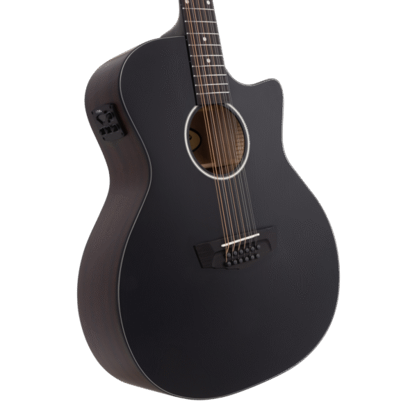 D'angelico Premier Fulton 12 LS Matte Black - gitara elektroakustyczna 12-strunowa - obrazek 4