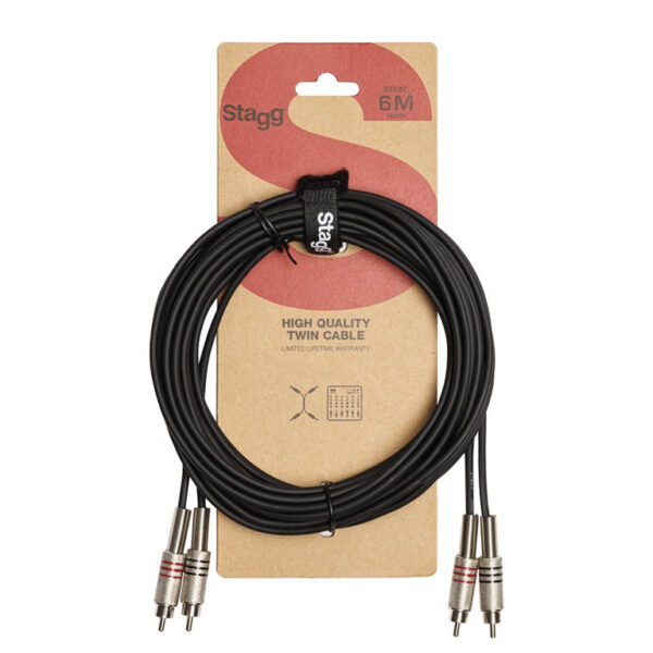 Stagg STC 6 C - kabel RCA - RCA podwójny 6m - obrazek 2