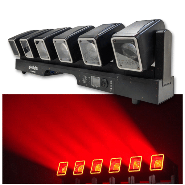 EVOLIGHTS 6 CANNON belka oświetleniowa 6x głowica ruchoma beam efekt ring - obrazek 2