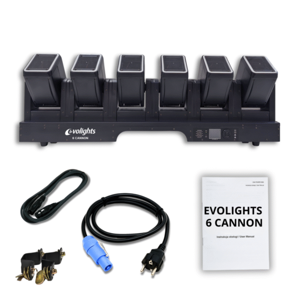 EVOLIGHTS 6 CANNON belka oświetleniowa 6x głowica ruchoma beam efekt ring - obrazek 5