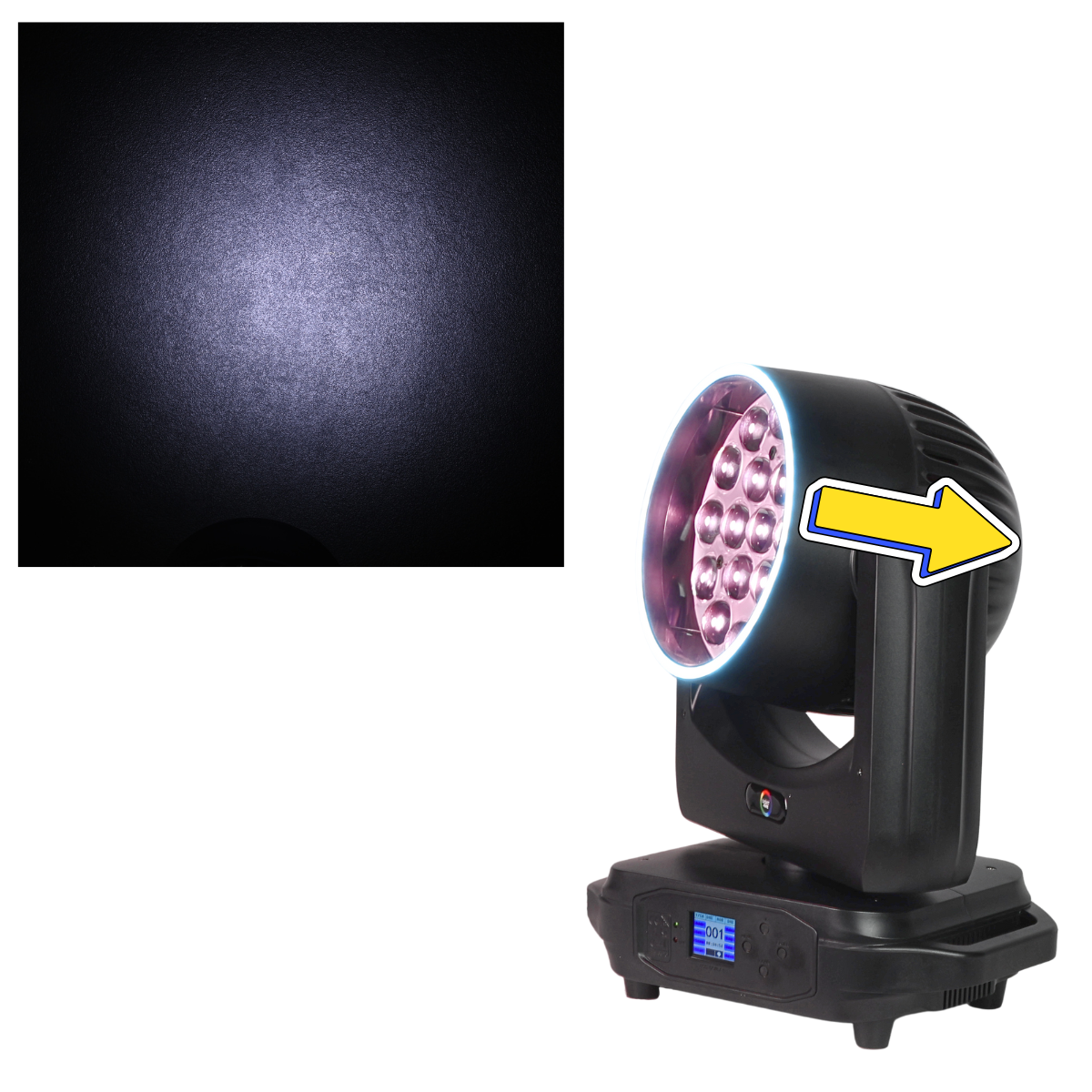 LIGHT4ME SKY WASH 19x15W RGBW ruchoma głowa WASH - obrazek 10