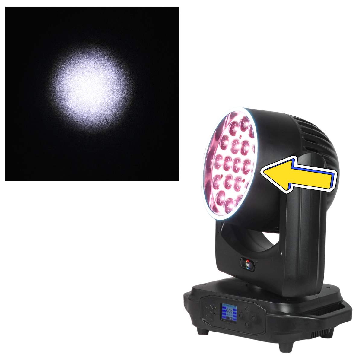 LIGHT4ME SKY WASH 19x15W RGBW ruchoma głowa WASH - obrazek 9