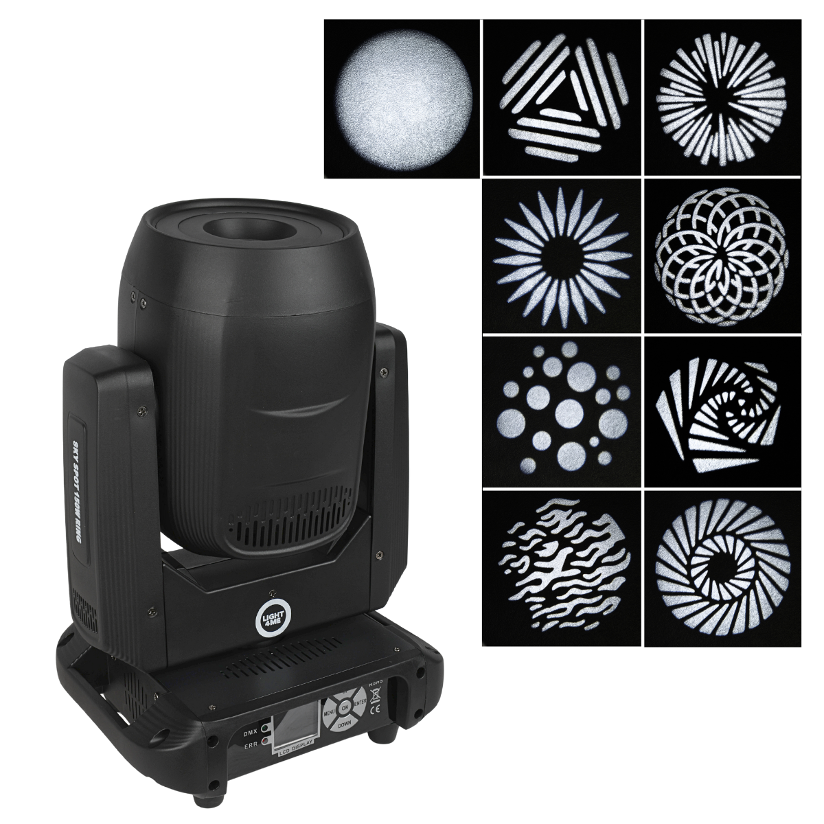 LIGHT4ME SKY SPOT 150W RING głowica ruchoma spot - obrazek 12