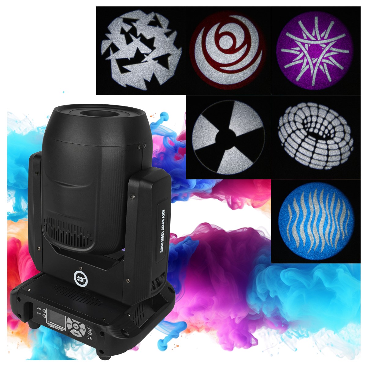 LIGHT4ME SKY SPOT 150W RING głowica ruchoma spot - obrazek 13