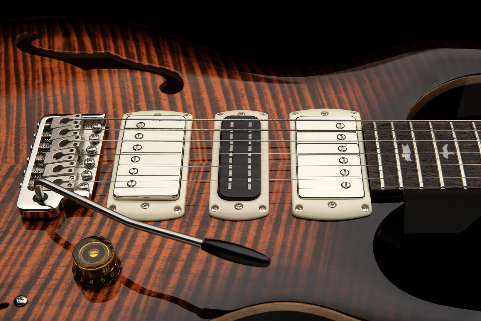 PRS SE Special Semi-Hollow 2026 Orange Tiger Smokeburst - gitara elektryczna - obrazek 3