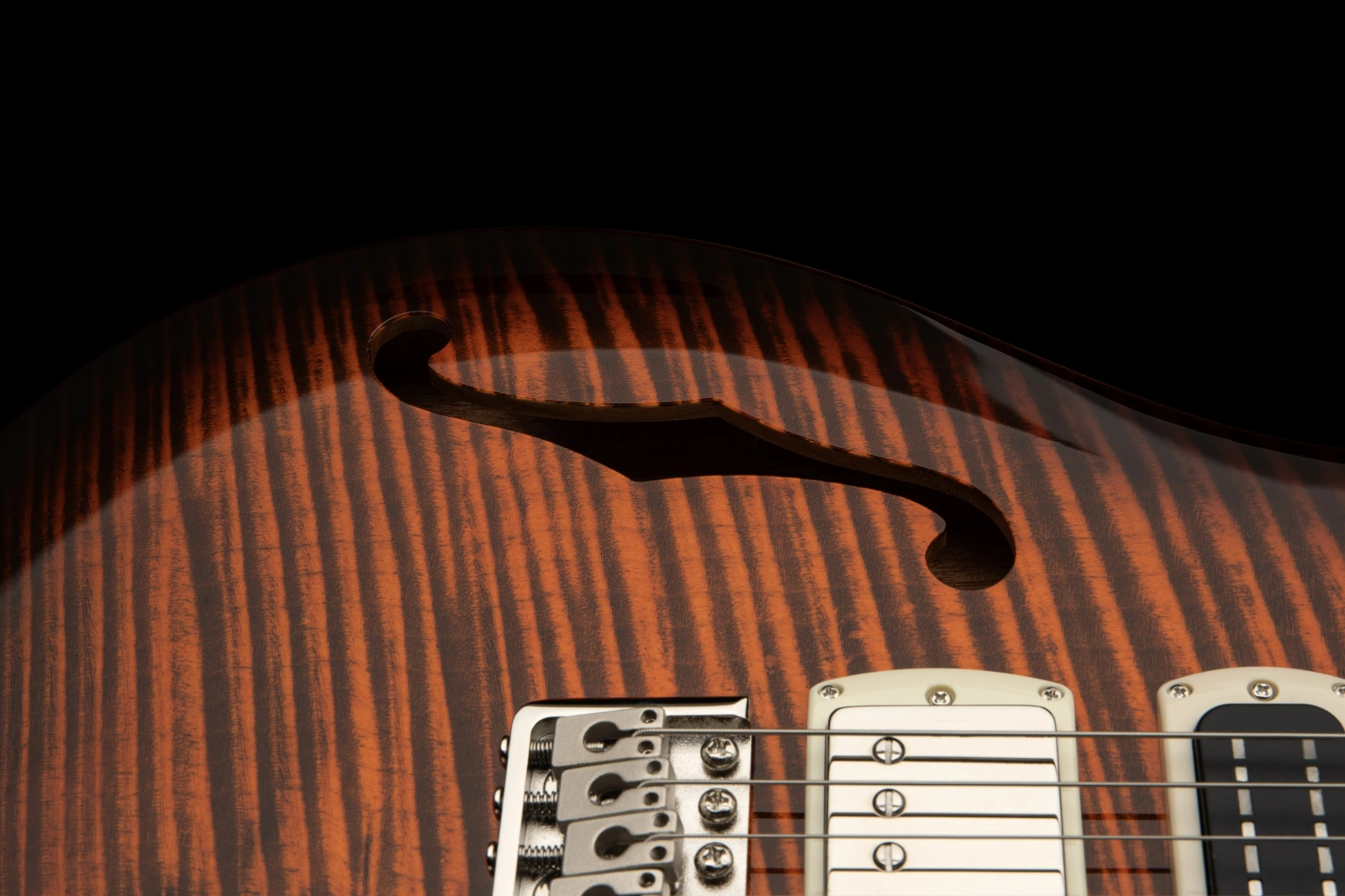 PRS SE Special Semi-Hollow 2026 Orange Tiger Smokeburst - gitara elektryczna - obrazek 6