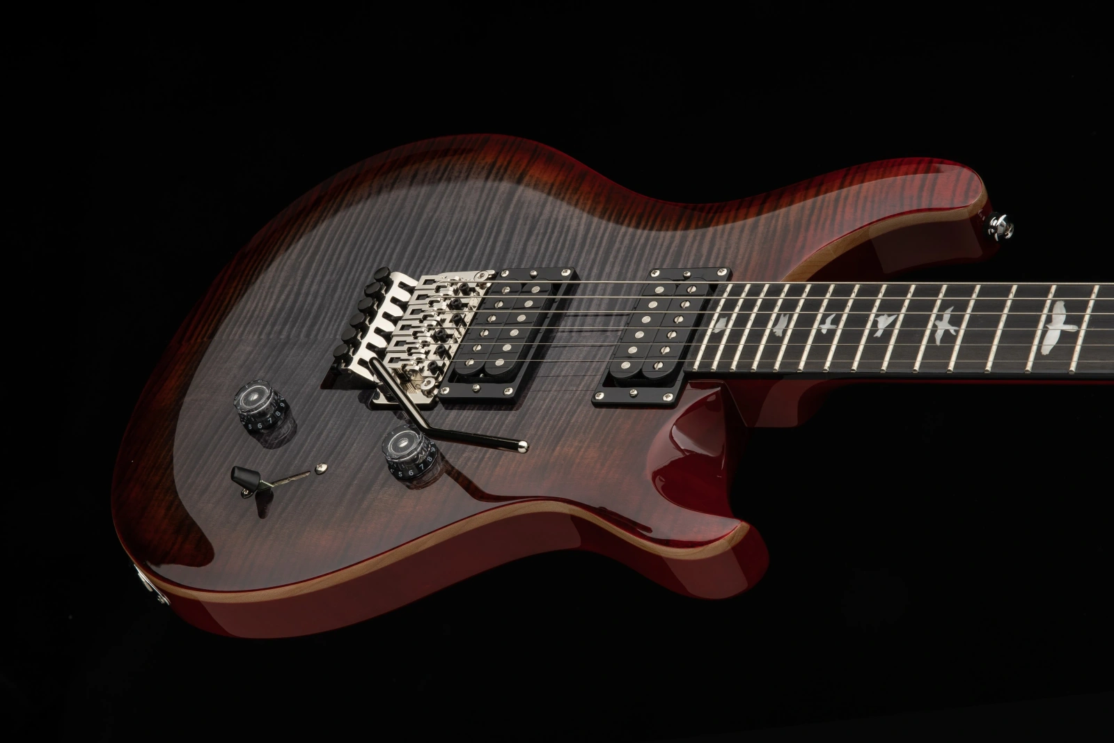 PRS SE Custom 24 Floyd 2026 Charcoal Cherry Burst - gitara elektryczna - obrazek 3