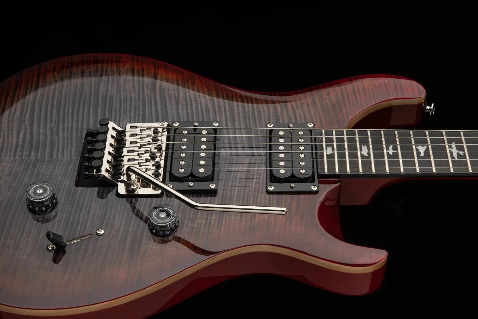 PRS SE Custom 24 Floyd 2026 Charcoal Cherry Burst - gitara elektryczna - obrazek 4