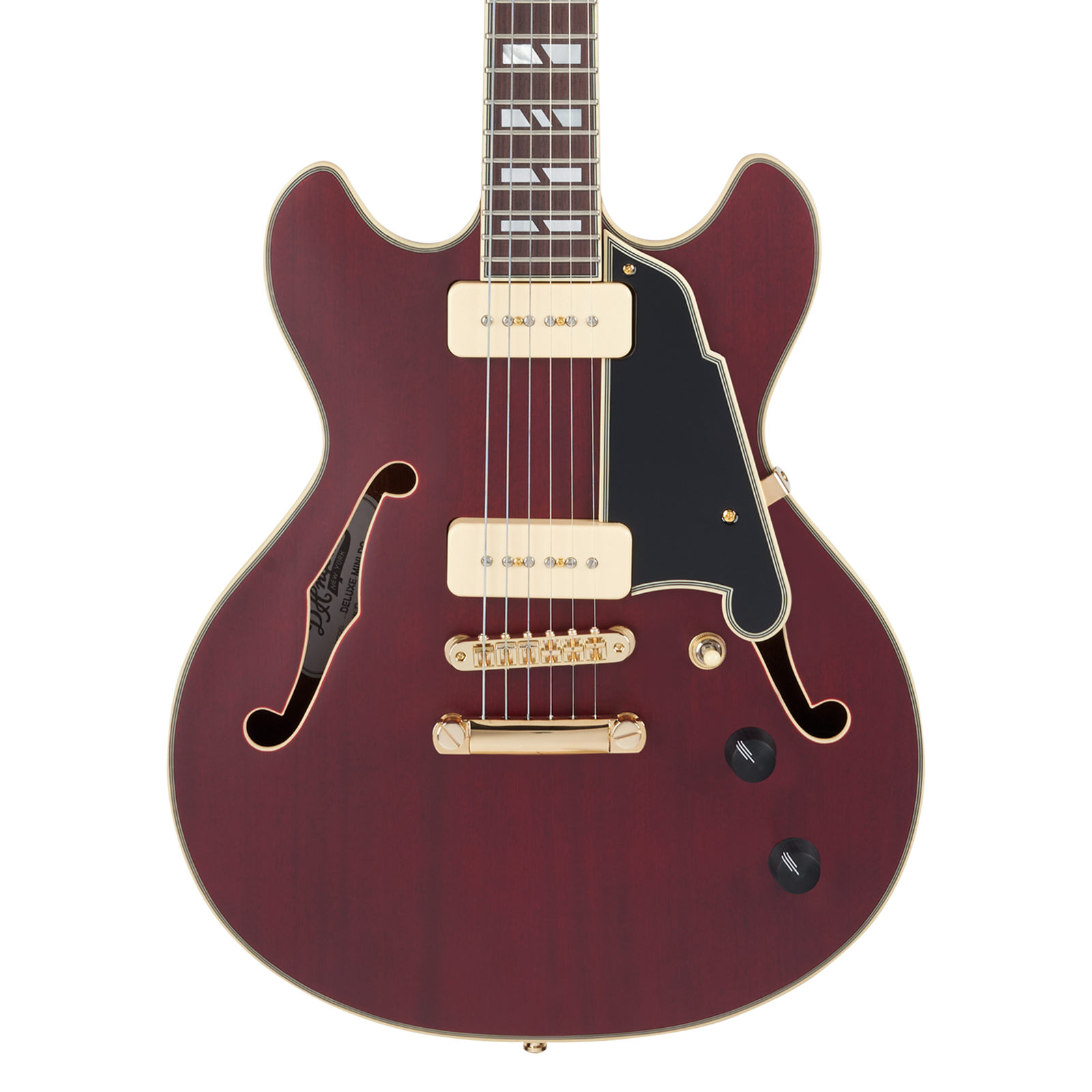 D’Angelico Deluxe Mini DC Trans Wine - gitara elektryczna - obrazek 2
