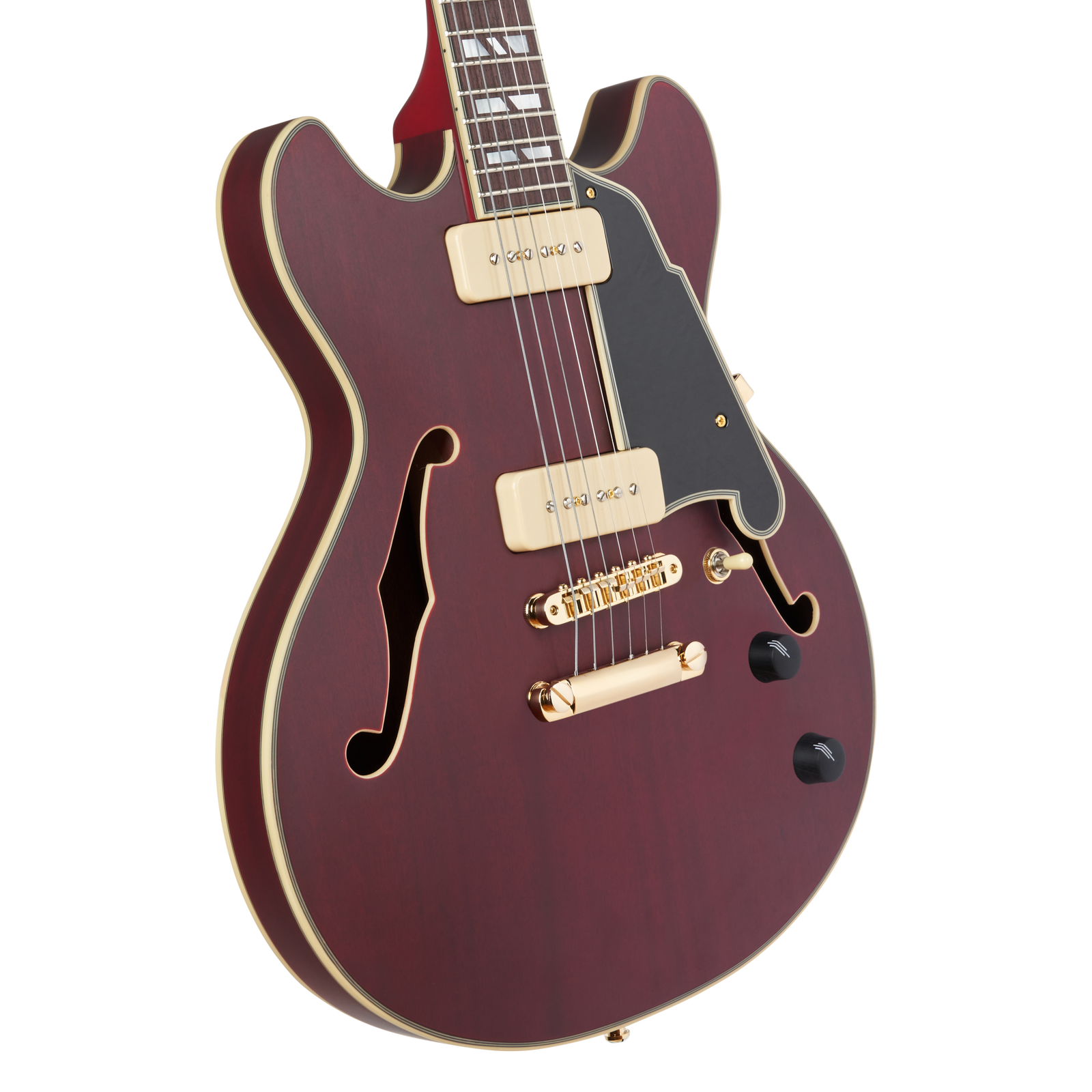 D’Angelico Deluxe Mini DC Trans Wine - gitara elektryczna - obrazek 3